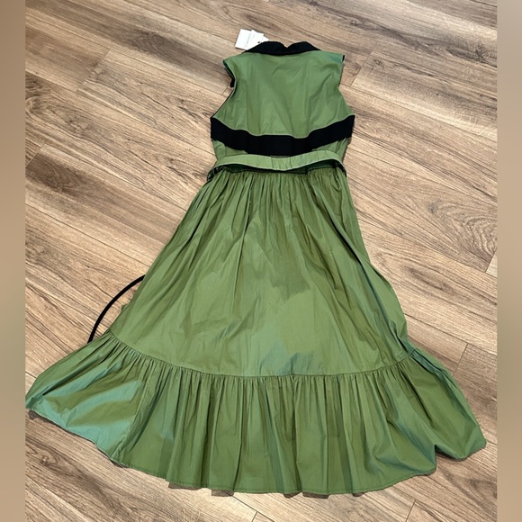 NWT! Kleid Celia Midi Green Tie Waist Dress Size Small - Picture 9 of 12